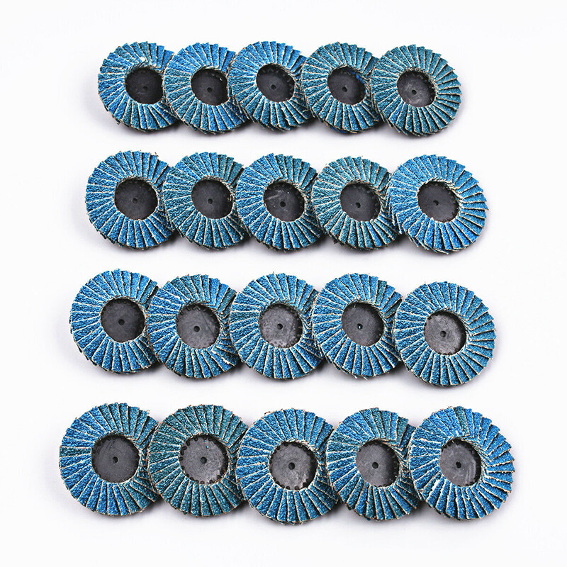 20x 2in 40 Grit Roll Lock Zirconia Flap Sanding Grinding Disc Wheels Die Grinder