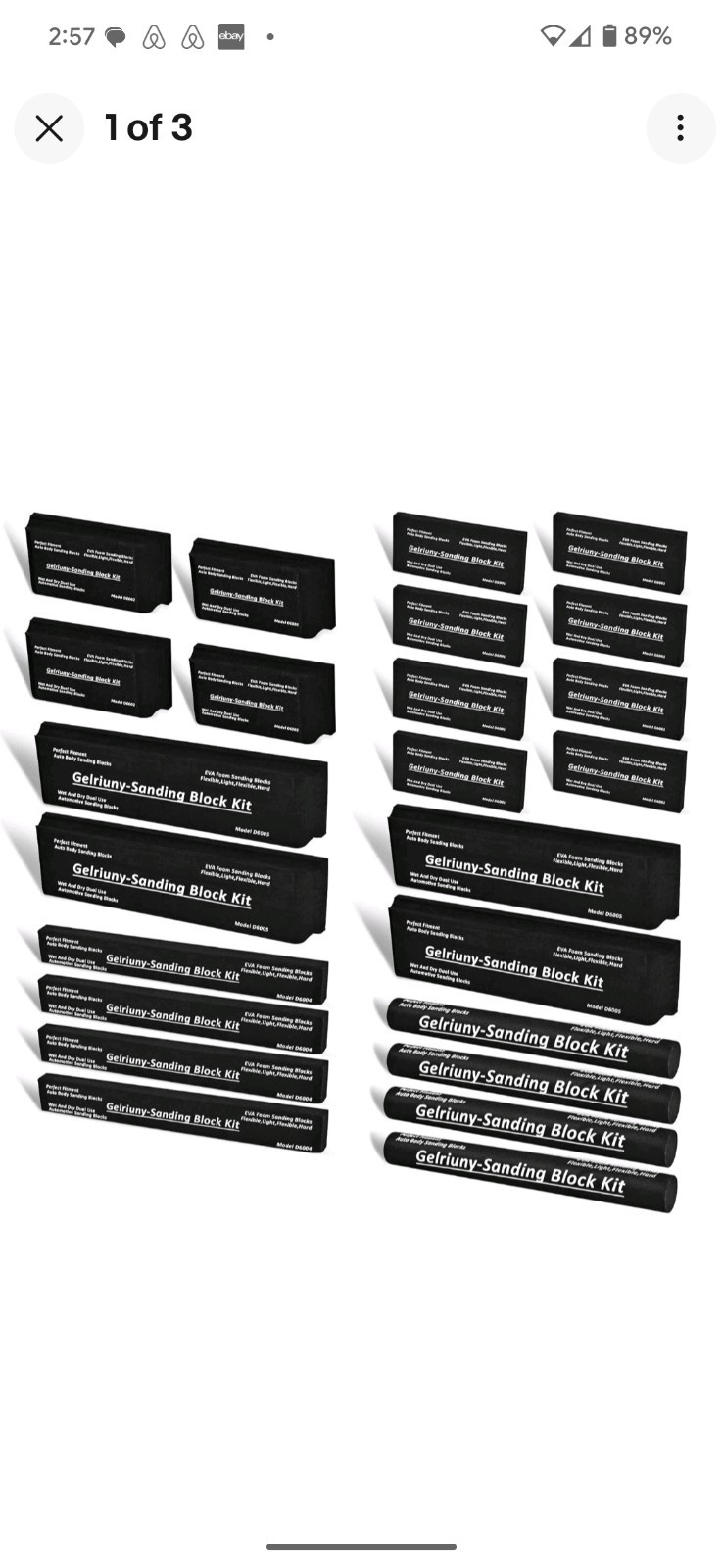 GELRIUNY – EVA Foam Auto Body Sanding Block Kit, Wet & Dry Use, 24 Pieces