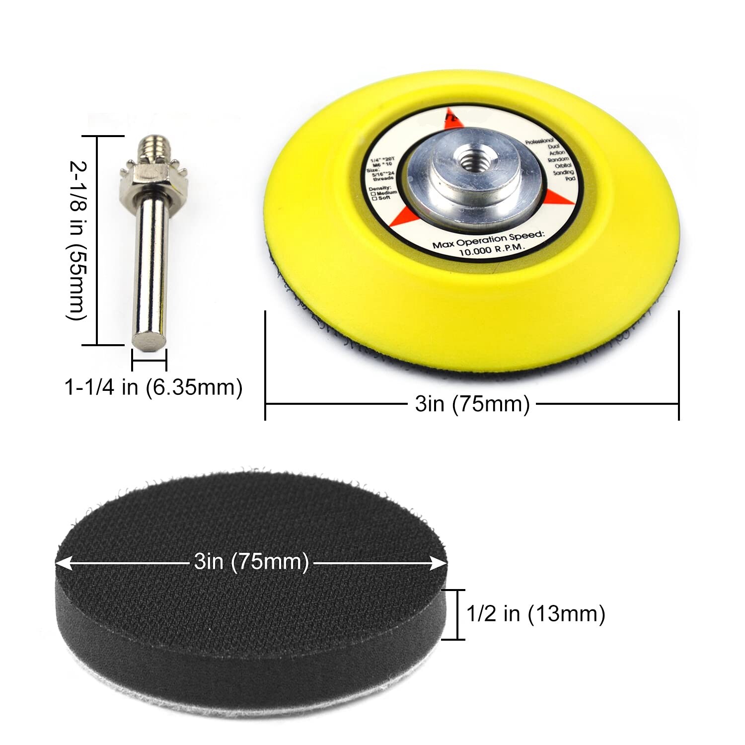 102x 3 in Sanding Discs 800-5000 Grit for Drill Wet Dry Hook Loop Sandpaper Pads