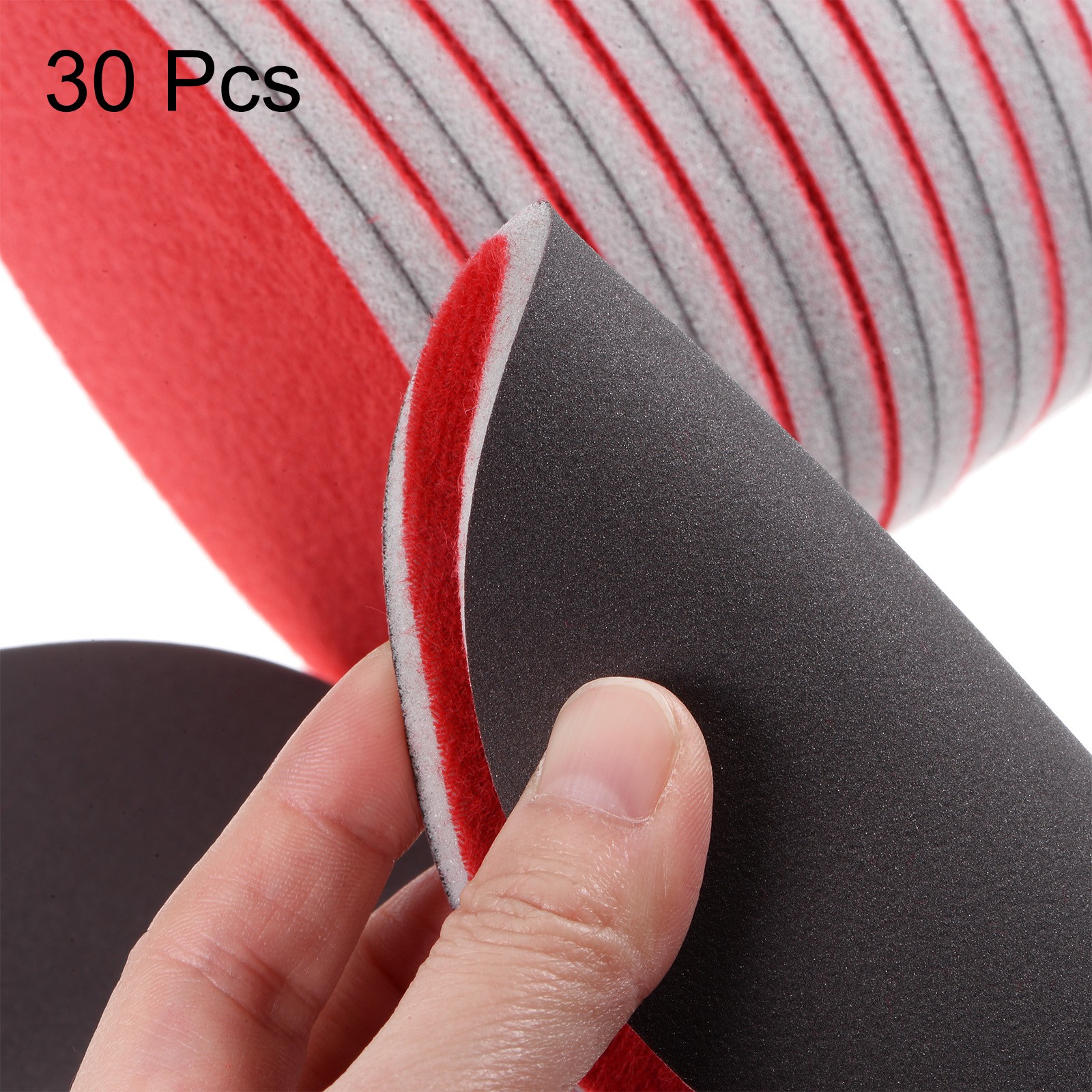30sets 800 Grit Sanding Sponge 5 Inch Hook and Loop Sponge Sanding Disc Wet/Dry