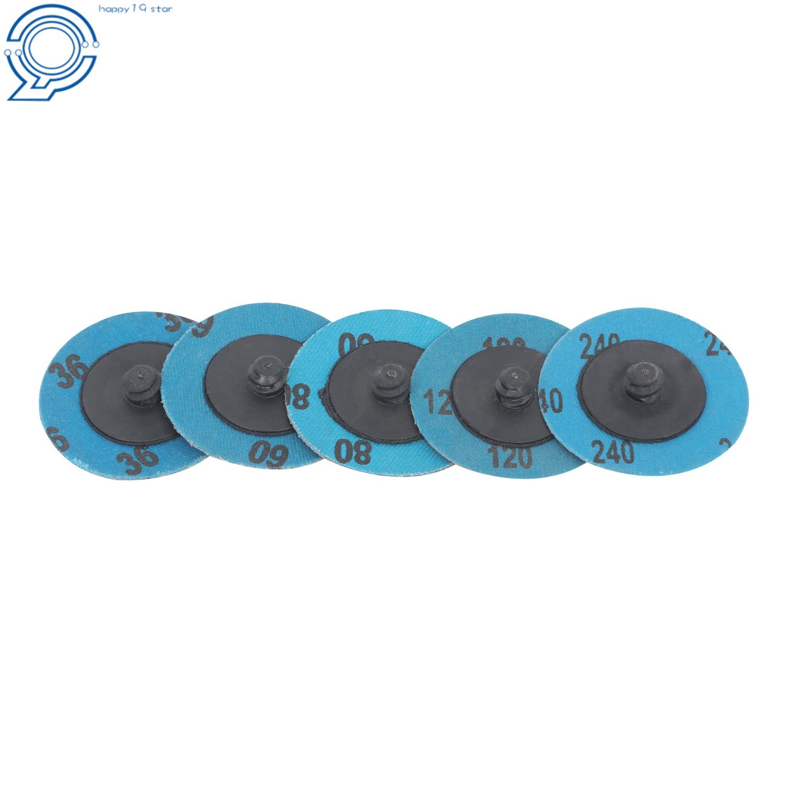 50 Pack Mixup 2 Inch Roll Lock Quick Change Discs Set 36/60/80/120/240 Grit