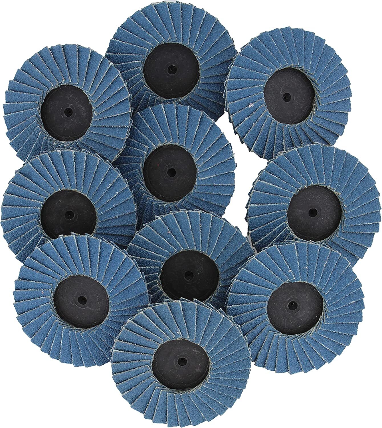 11PCS 2in R Type Flap Disc Quick Change Sanding Discs with 1/4″ Shank Pad Holder