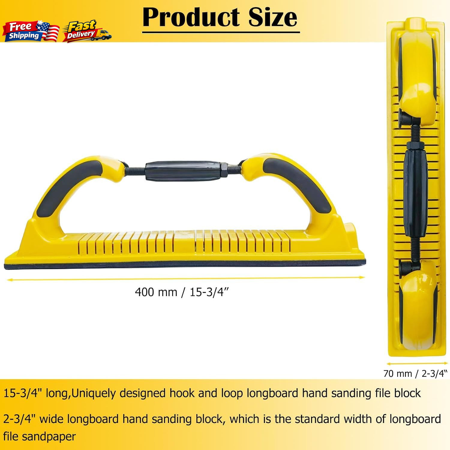 Toromp 2-3/4″ x 15-3/4″ Adjustable Radius Flex Longboard Hand Sanding File