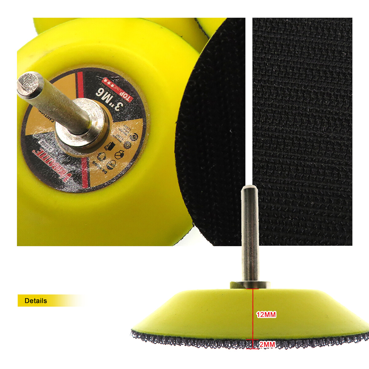 25/30/50/75mm Sanding Sander Backing Pad For Rotary Drill Bit Sandpaper Disc