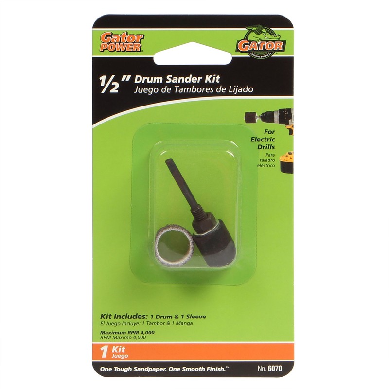 Gator 6070 50 Grit Aluminum Oxide Coarse Sanding Drum Kit 1/2 Dia. in.