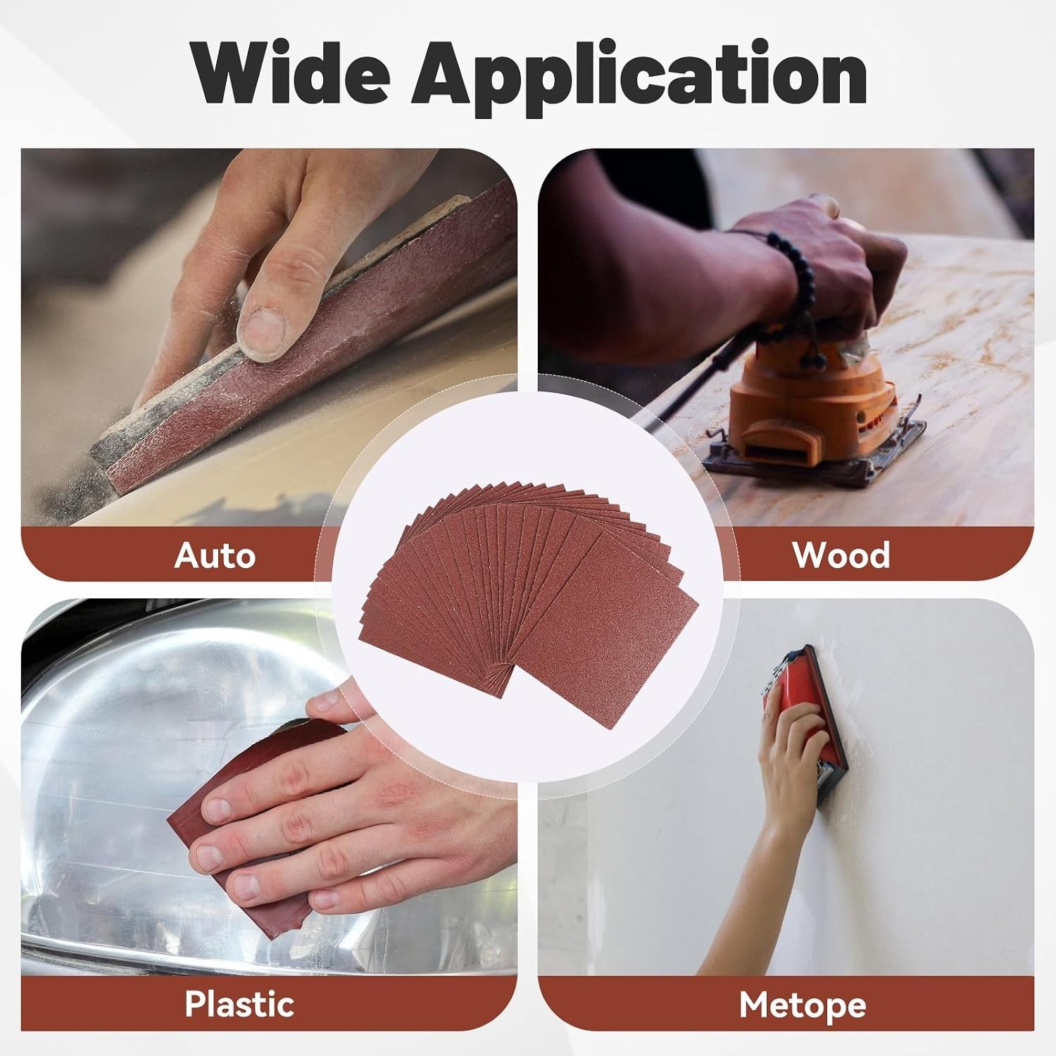 Efficient 4.5″ x 5.5″ P60 Grit Sandpaper – 50 Sheets for Flawless Finishing