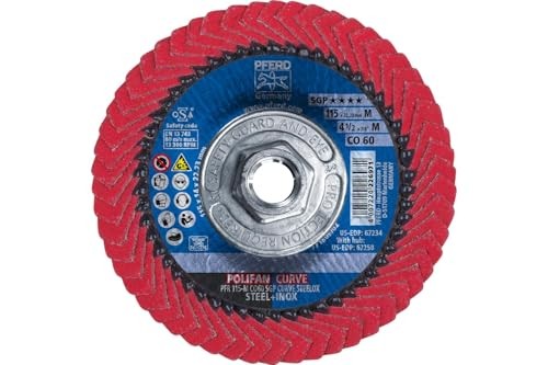 67258 POLIFAN-Curve Radial Type Flap Disc – 4-1/2″ x 5/8-11″ Medium Coarse 60
