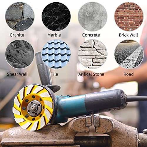 Concrete Turbo Diamond Grinding Cup Wheel 12 Segs Heavy Duty Angle 4 Inch