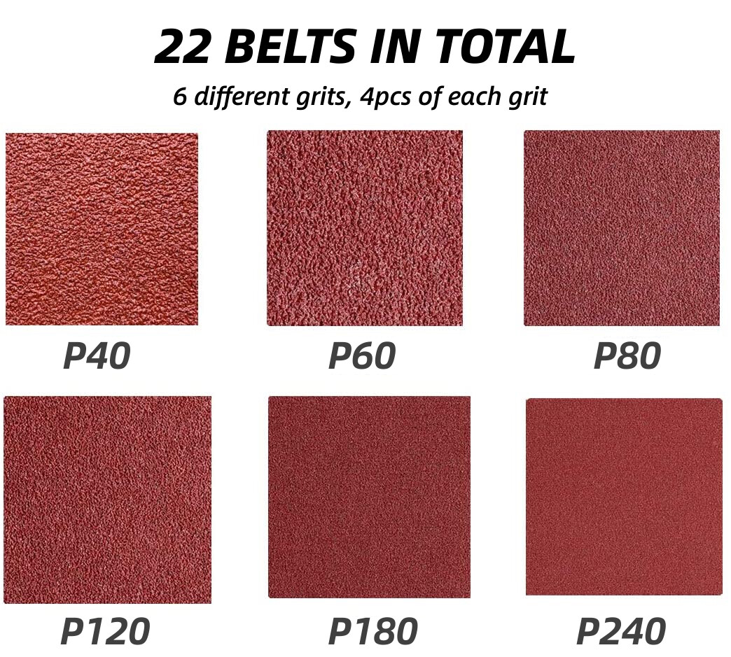 1/2 x 18″ Sanding Belts Air File Belt Sander Sandpaper 40 60 80 120 180 240 Grit