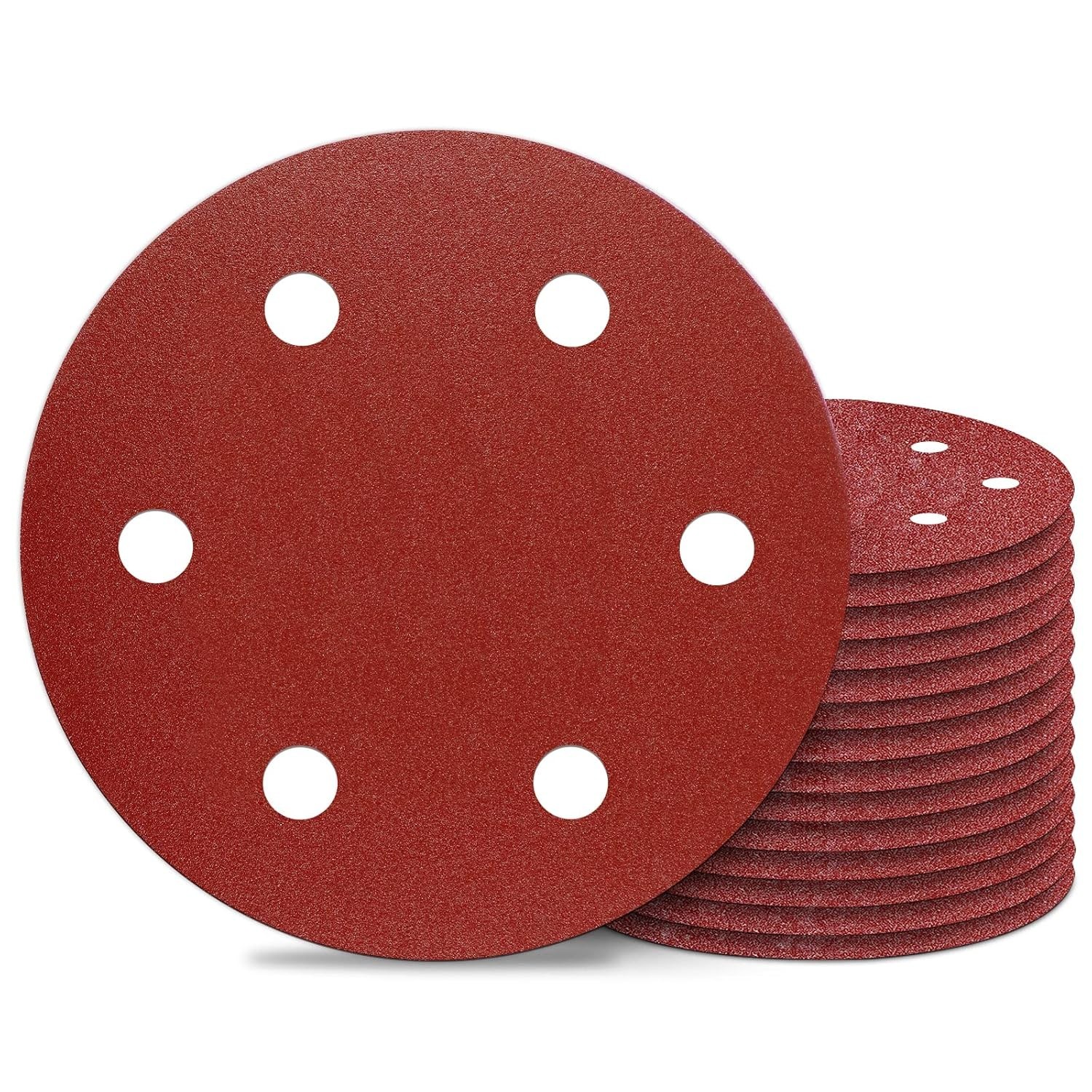 9 Inch 6 Hole Sanding Discs 150 Grit Hook and Loop for Drywall Sander 15PCS