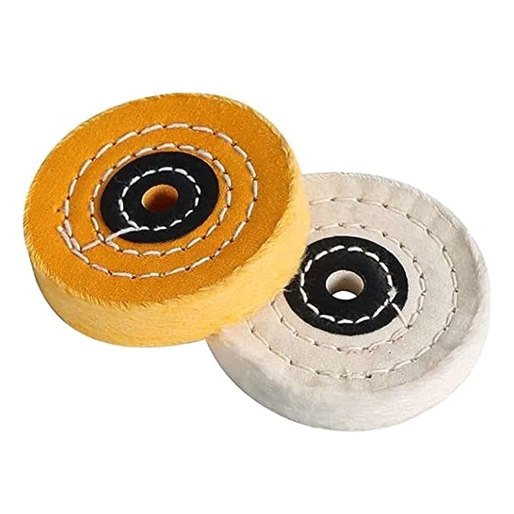 3 Inch Polishing Wheel for Bench Grinder – 2 Pcs Buffing Wheel (50 Ply) 10 mm