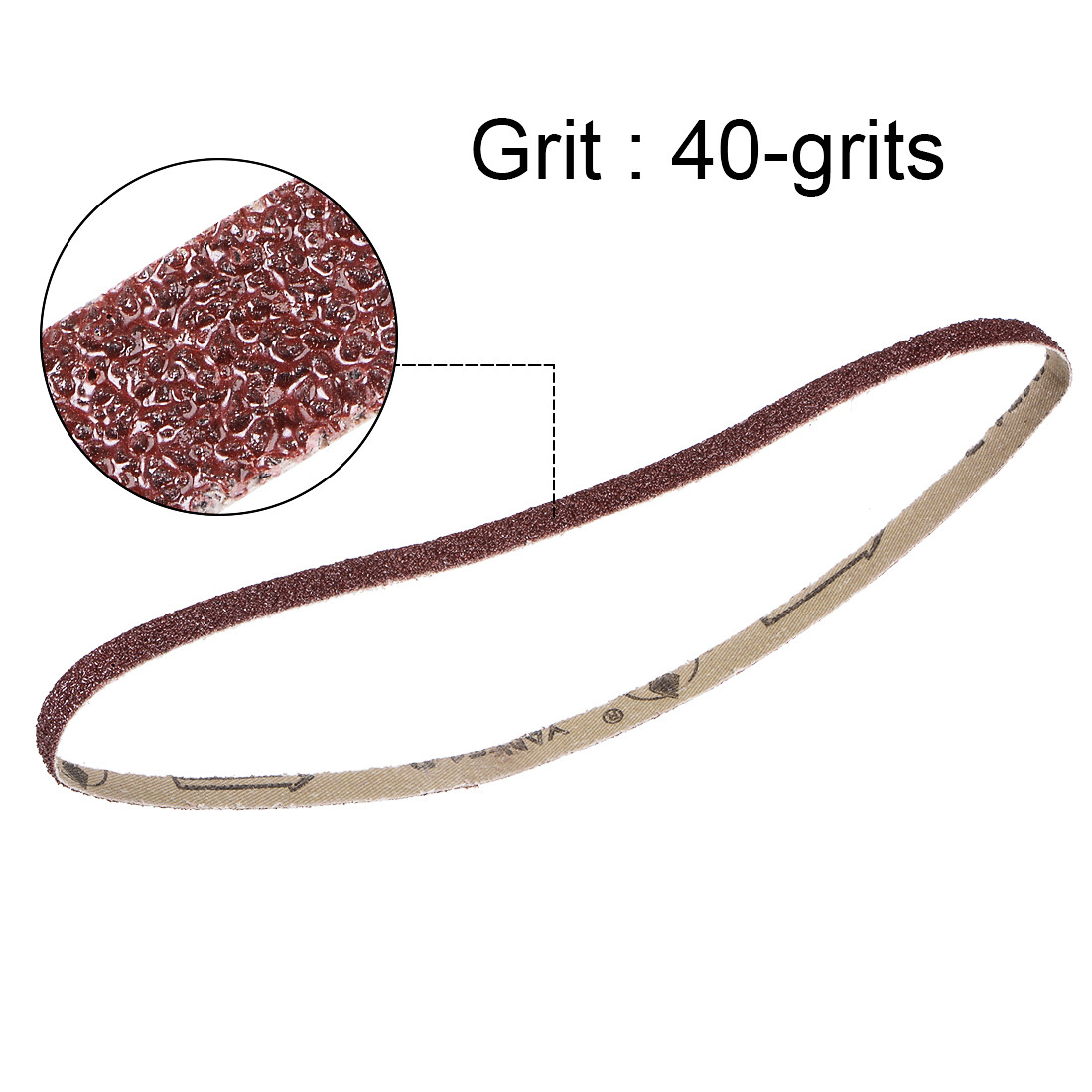 12pcs Sanding Belt 40 Grit Aluminum Oxide 3/8-inch x 21-inch