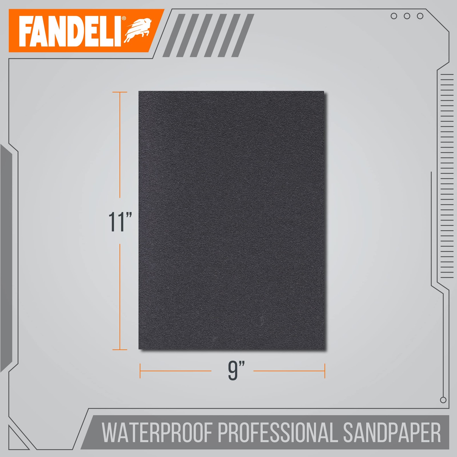 Fandeli 36005 1000 Grit Waterproof Sandpaper Sheets, 9quot X 11quot, 25-Sheet