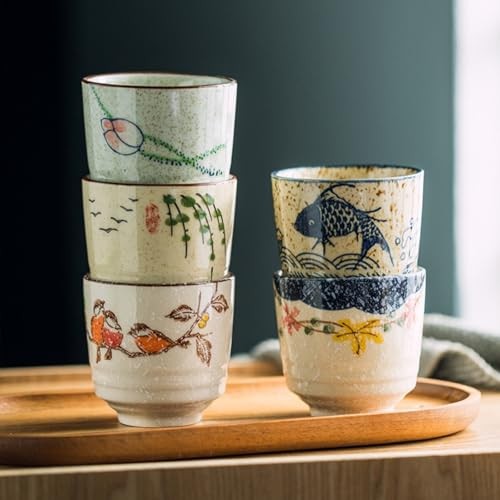 6 Oz Ceramic Coffee Cups – Japanese Tea & Coffee Cups – Good Heat Retention