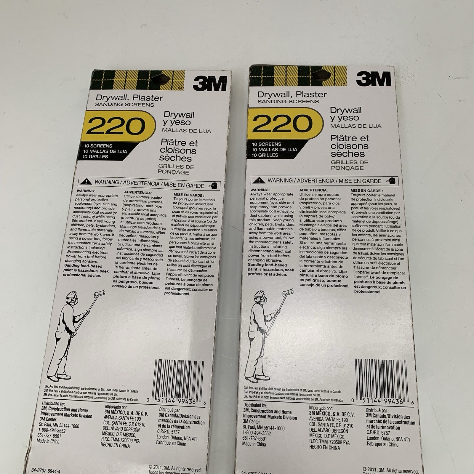 3M ProPak 4-3/16 In. x 11-1/4 In. Drywall Sanding Screens, 220 Grit- 2(10-Pack)