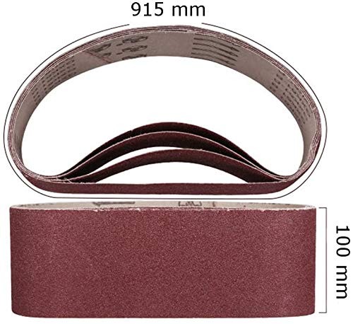 4 x 36 Inch Sanding Belts, 320/400/600/800/1000 Grits Mix Fine Grit, Belt San…