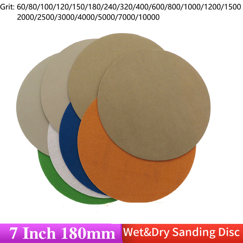 6 in 7 in Sanding Discs 60-10000 Grit Hook & Loop Pads Orbital Sander Sandpaper