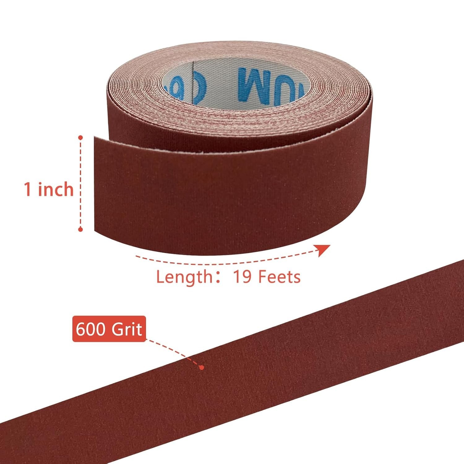 600 Grit Emery Cloth , 1″ x 19 Feet Sandpaper Sheets for Wood Furniture Metal…