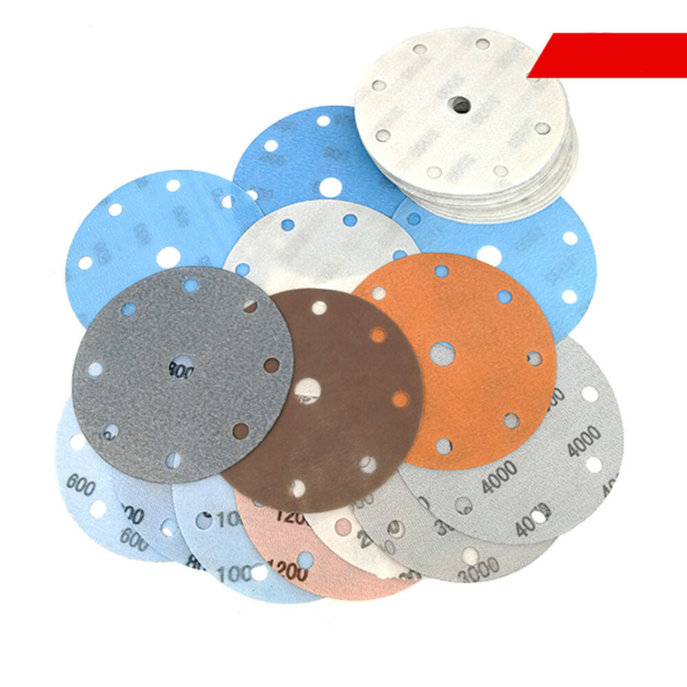 9 Hole Hook and Loop Sanding Disc Pads 600-4000 Grit Sandpaper Orbital 150mm 6″