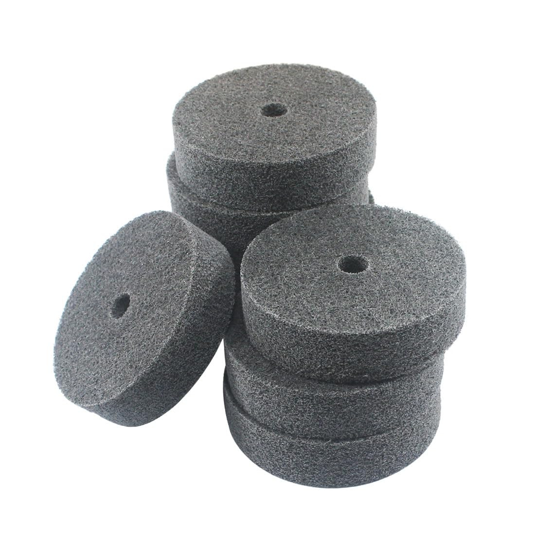 8 Pcs 3” Fiber Buffing Wheels, 3/8” Arbor Hole Abrasive Fiber Buffing Polishin