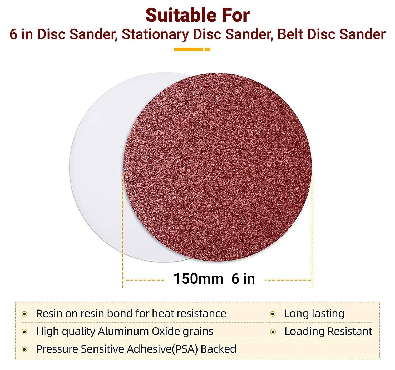 22x Sanding Belts 4 x36 in Sander Belt 6 in PSA Self Adhesive Discs 80-400 Grit
