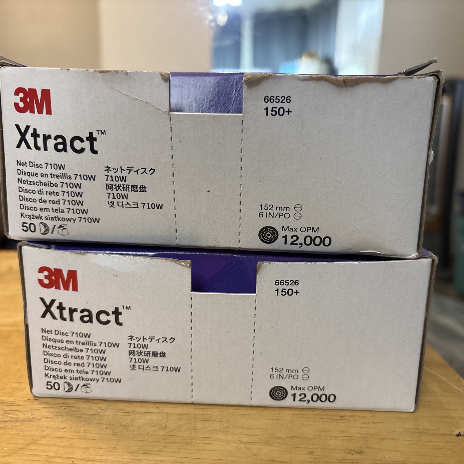 3M Xtract Net Disc 710W, 150+, 6 in, Pack of 2 (50 Each Hook and Loop Sanding)