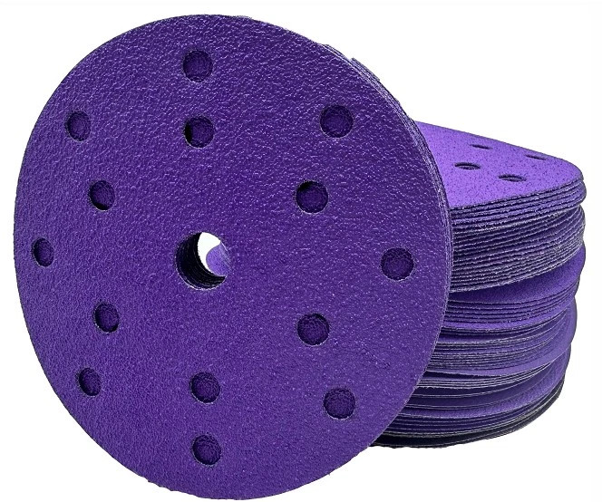 100PCS Premium 6” 150mm Ceramic Hook & Loop 15 Holes Sanding Discs P60-P240