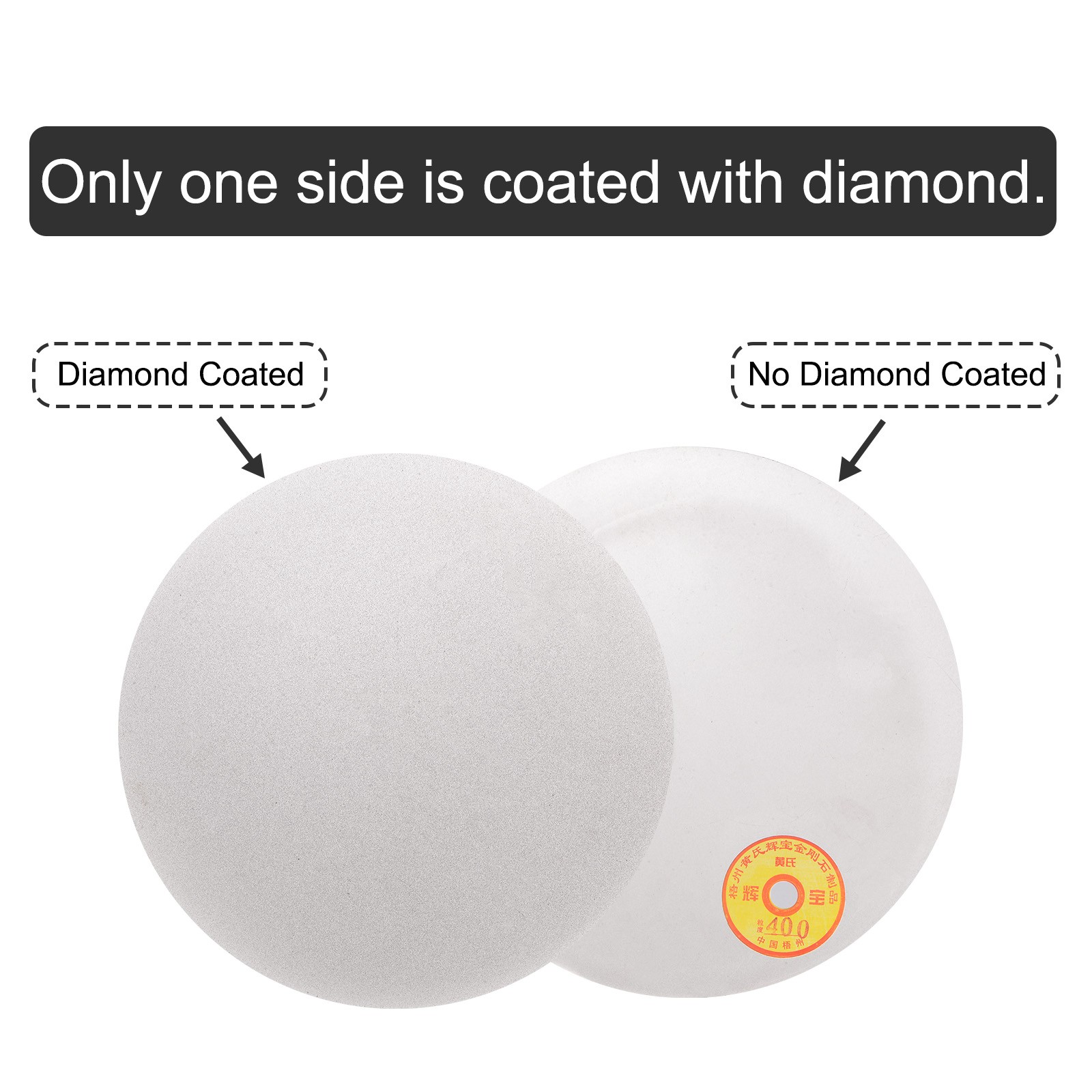 Diamond Sanding Grinding Disc 12″ Grit 400 No Center Hole Flat Lap Wheel Disk