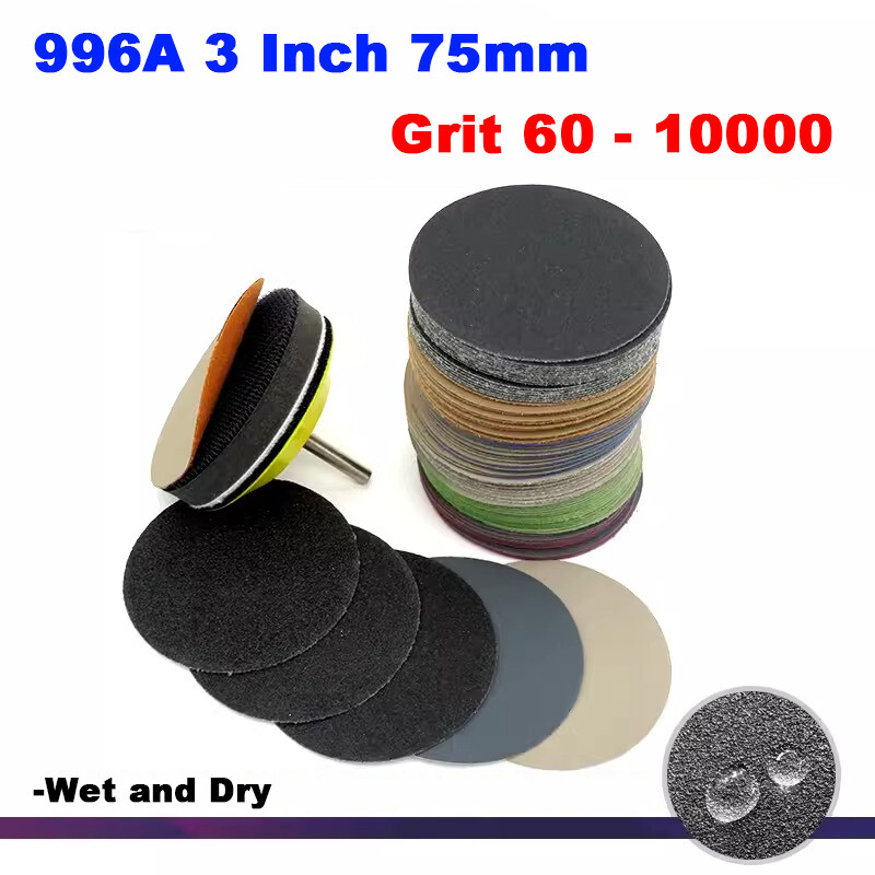25-75mm Wet and Dry Sanding Discs 1-7Inch Sandpaper Hook&Loop Pads Grit 60-10000