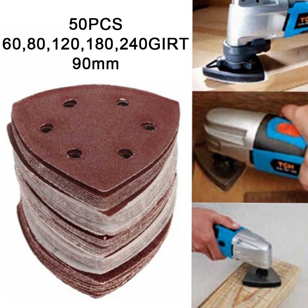 50x 90cm Sanding Sheets Paper Pads Set Triangle Sandpaper Aluminum Oxide 60-240#