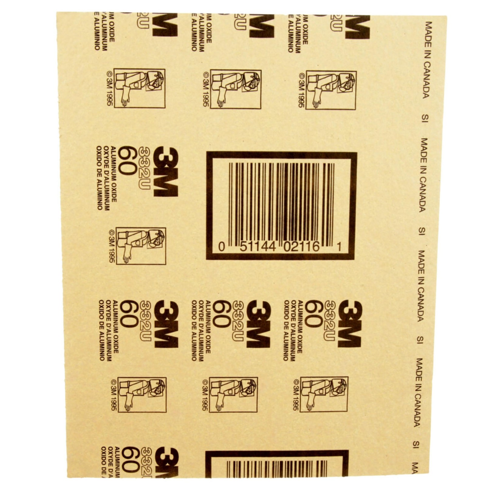 3M Sandpaper, 60 Grit, 4 Sheets, 9 in x 11 in, Sands 9 x 11 Gold