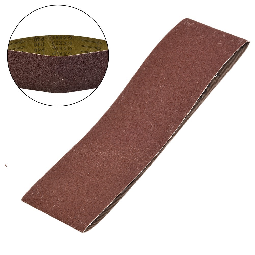 3 Pcs 76*533mm 3*21 Inch Alumina Sand Abrasive Belt 40/80/120 Grit Grinding New