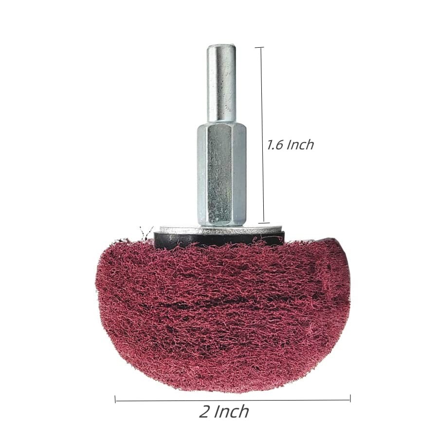 5PCS Non Woven Abrasive Buffing Wheels Polish Drill Bit Kit Sanding Small