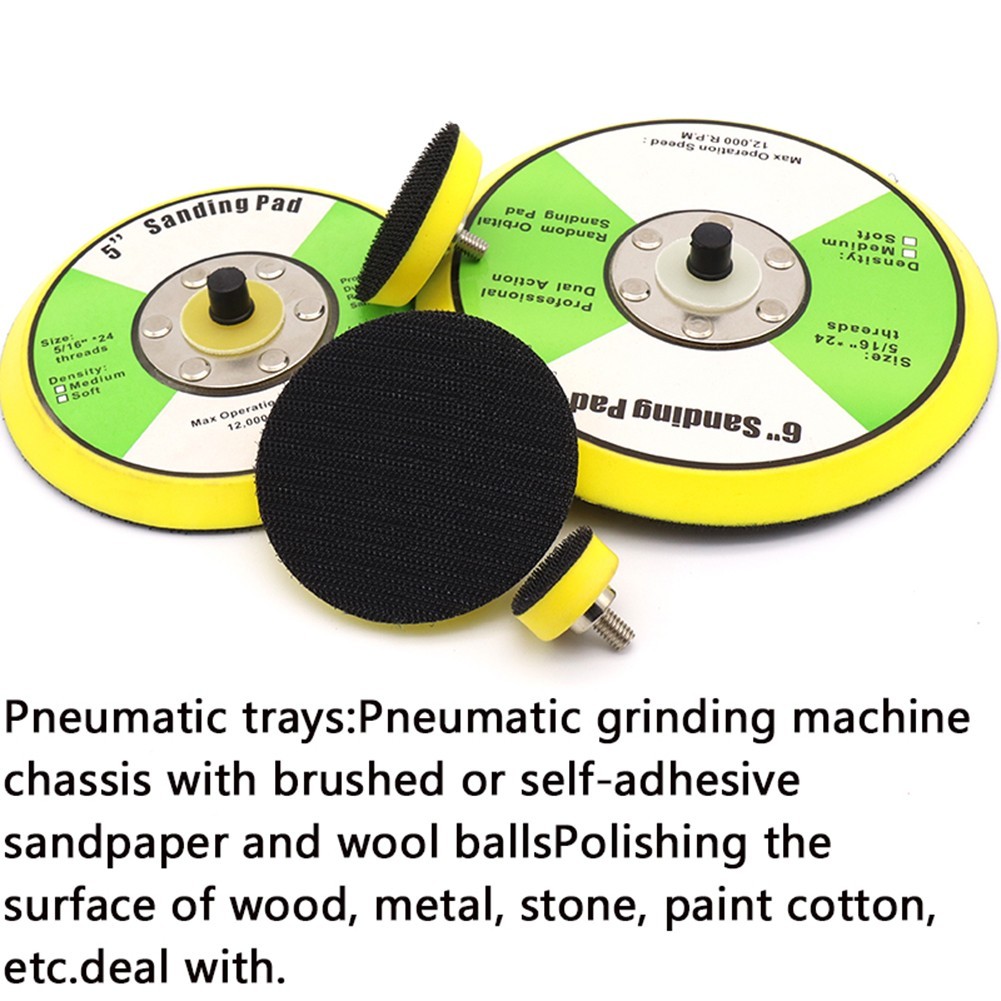 Polishing Sanding Disc Backing Pads Hook And-Loop For DA Pneumatic Sand 1-6 Inch