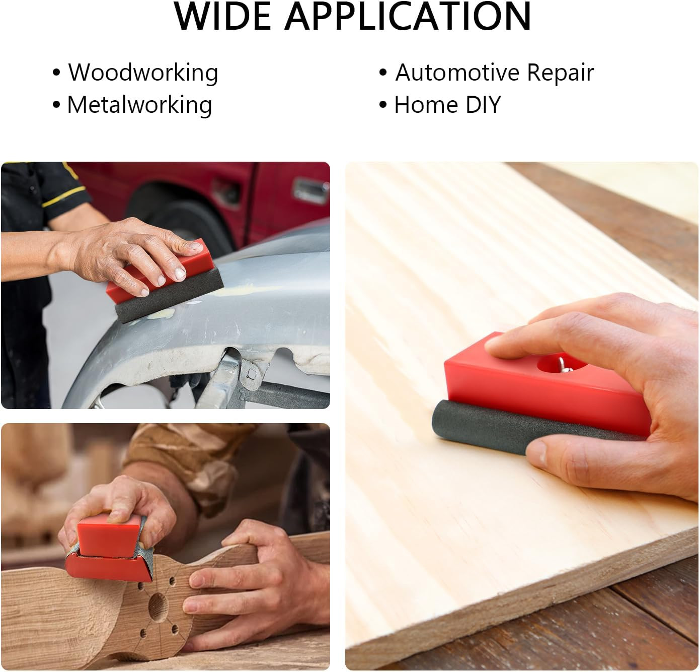 SCOTTCHEN Hand Sanding Blocks Auto Body, 25Pcs Sandpaper Woodworking Furniture S