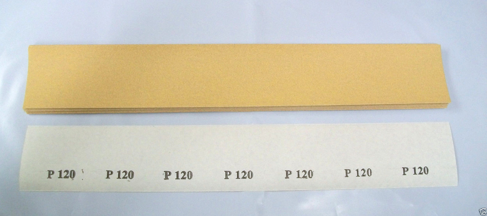 17-1/2″ Clip-On Body File Sheets, Sandpaper, 120 Grit, Lot of 75