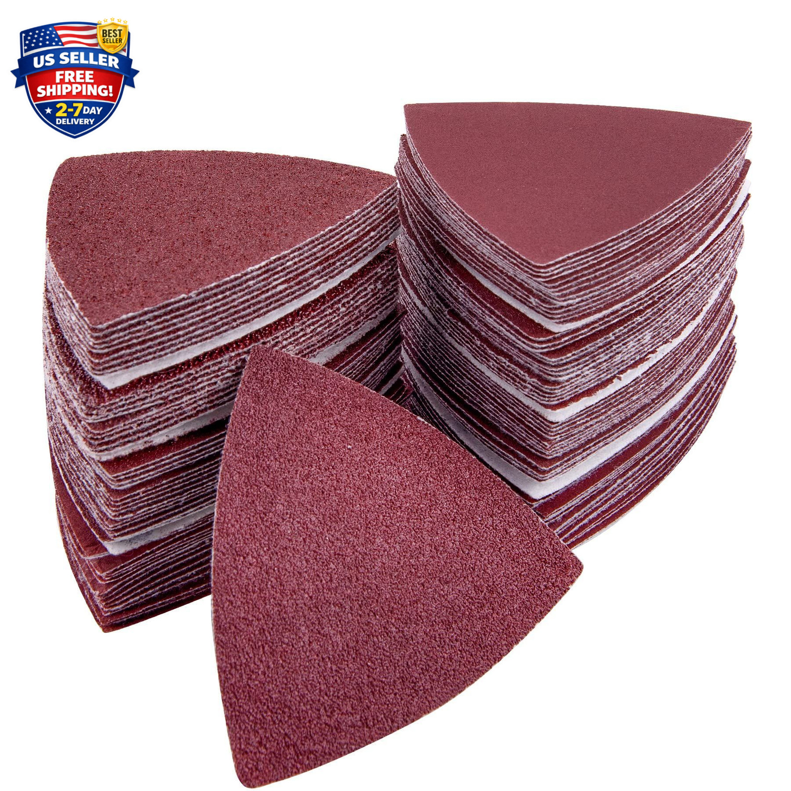 100 Pieces Triangle Sanding Pads Triangular Sandpaper Sanding Sheets Fit for …