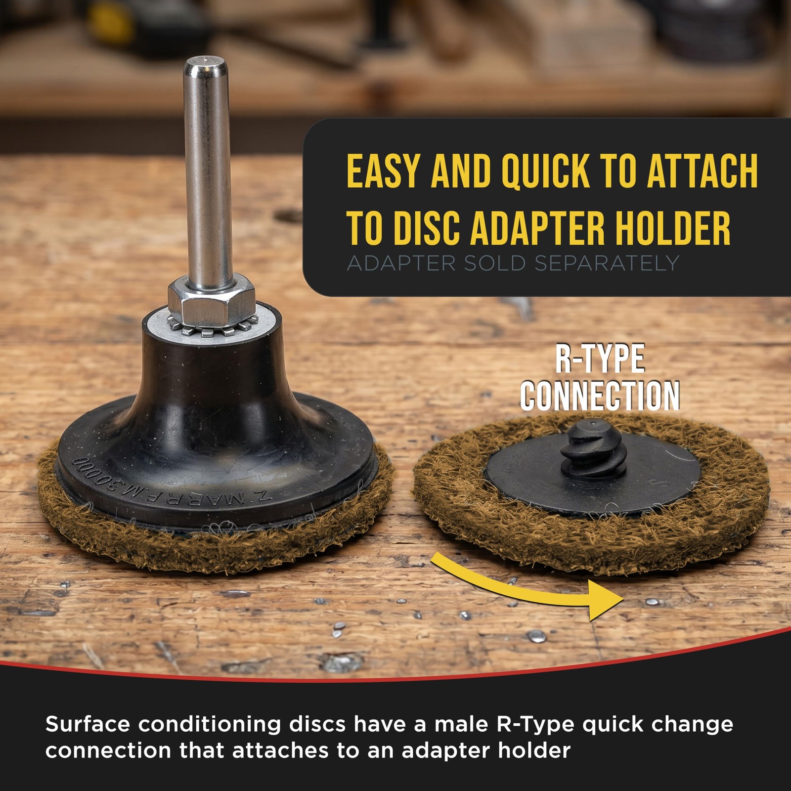 2″ Diameter Surface Conditioning Discs Brown Coarse Sanding Grit (of 25) – R-…