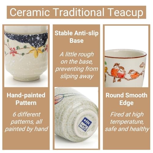 6 Oz Ceramic Coffee Cups – Japanese Tea & Coffee Cups – Good Heat Retention