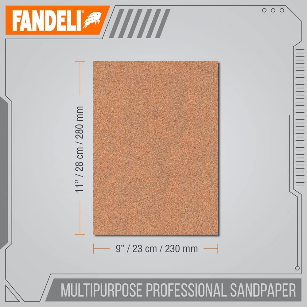 25 Sheet 36027 Multipurpose Sandpaper Sheets 9×11 Inch 220 Grit Abrasive
