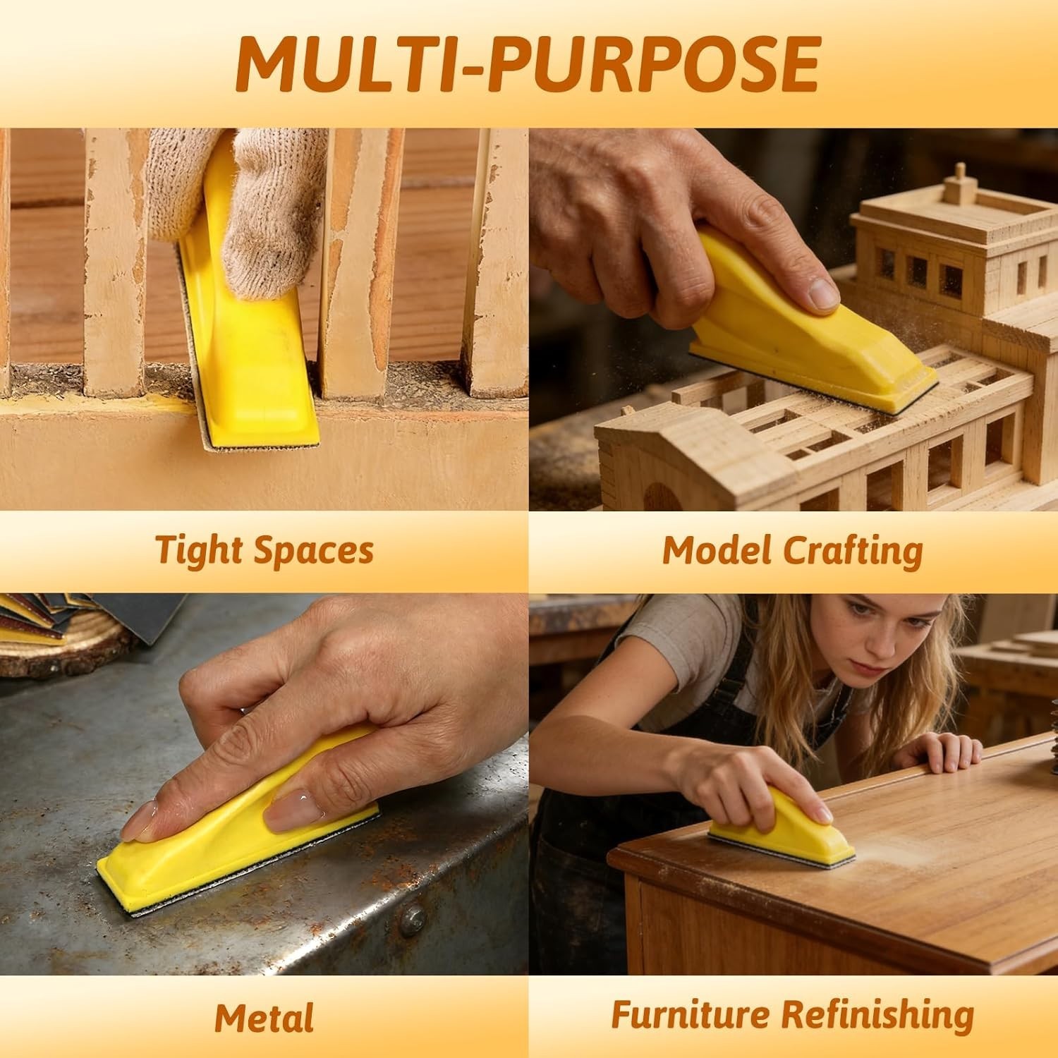 Comprehensive 180 PCS Sandpaper Set with Ergonomic Mini Sander for Crafts