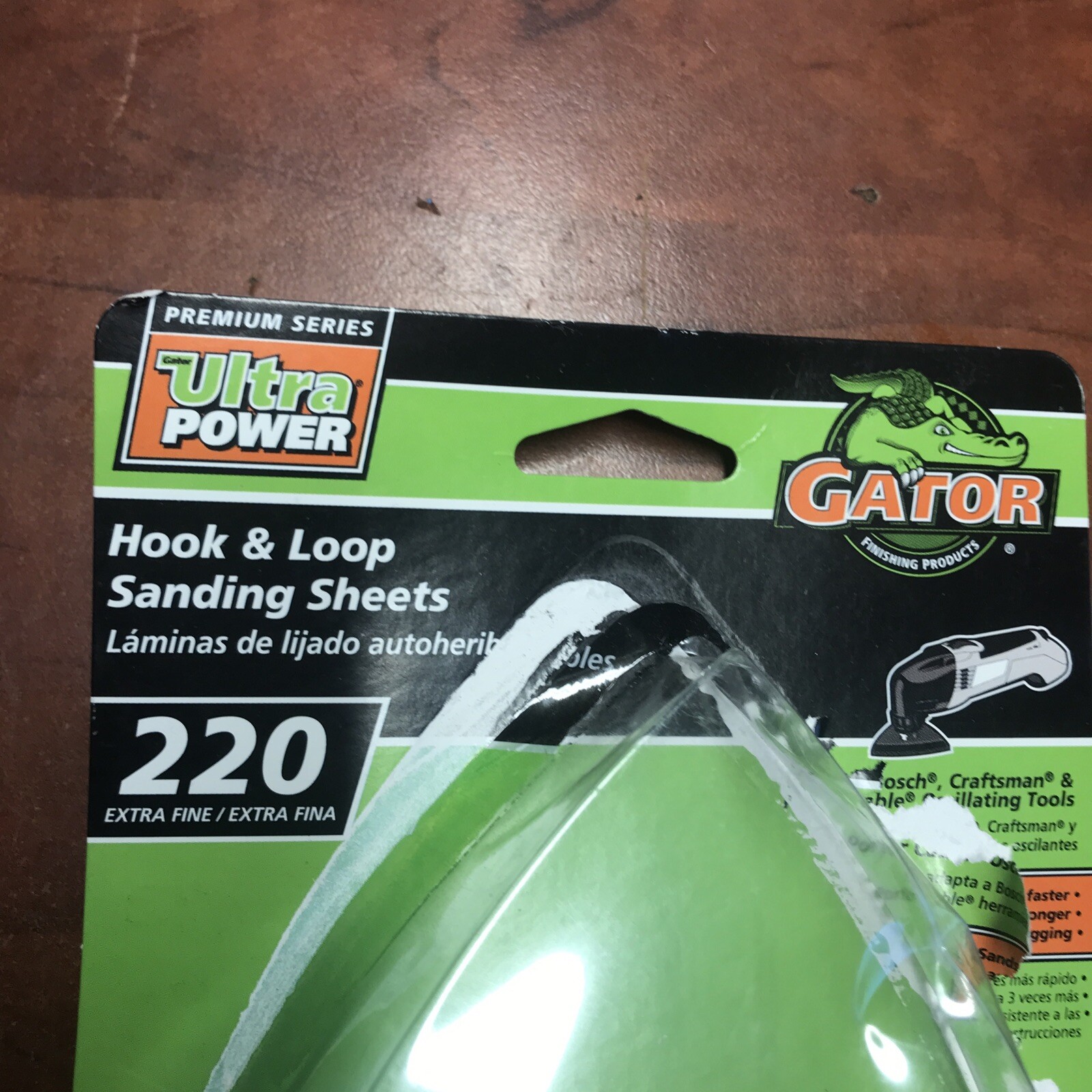 Gator Ultra Power hook & loop sanding sheets 220 grit 16 pack # 7842 sandpaper
