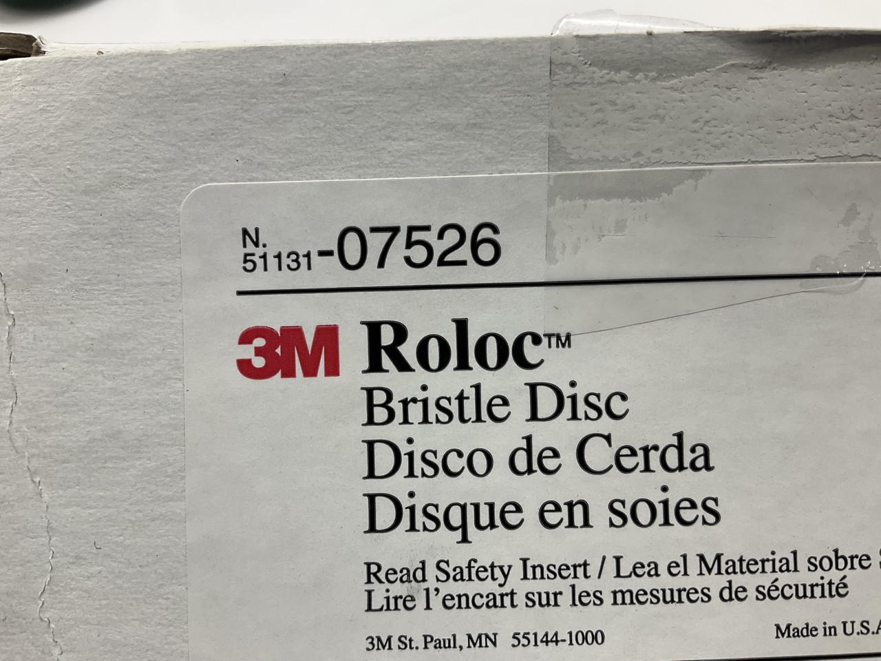 3M 07526 3″ 50 Grit Scotch-Brite Roloc Bristle Disc – Pack Of 10