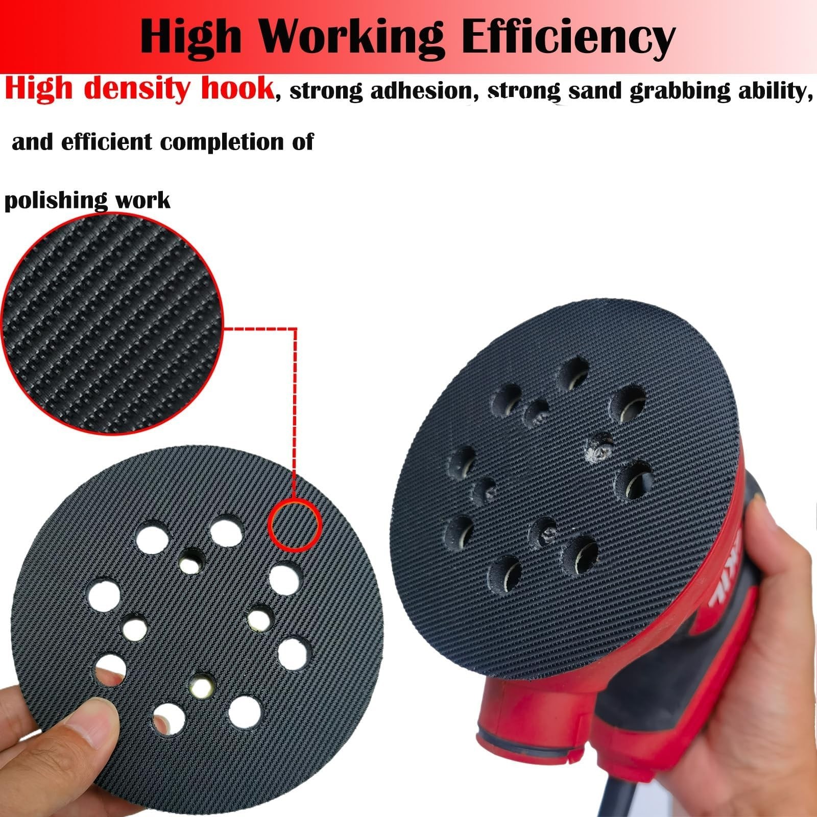 5 Inch 8 Hole Hook-and-Loop Replacemet Sanding Pad for SKIL SR211601 SR6604B …