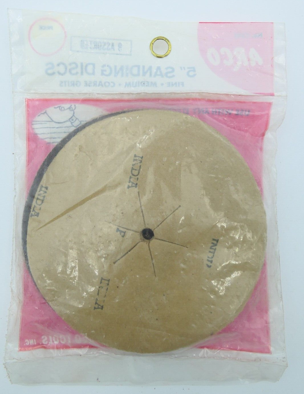 VTG Arco 5″ Sanding Discs No.1241 9Pk Assorted Grit Use w Any Electric Drill NOS