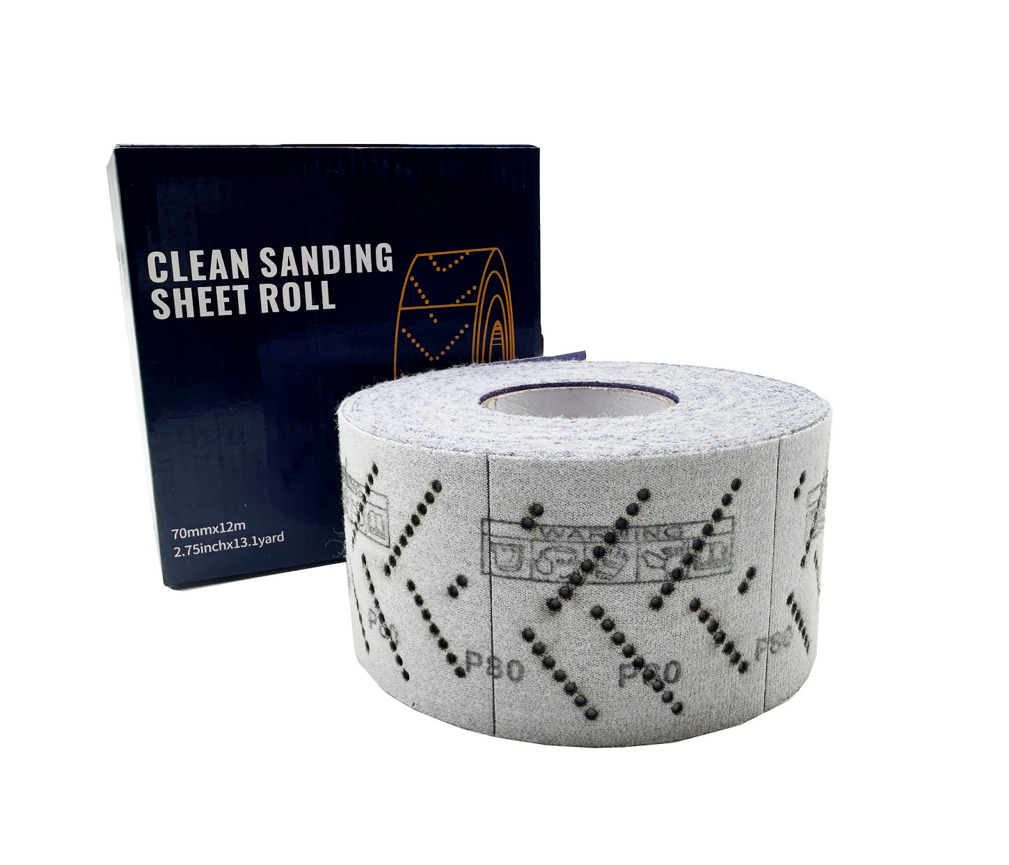 1Roll 70mm x 12m Ceramic Sanding Roll P220 Grit for Automotive & Wood Polishing
