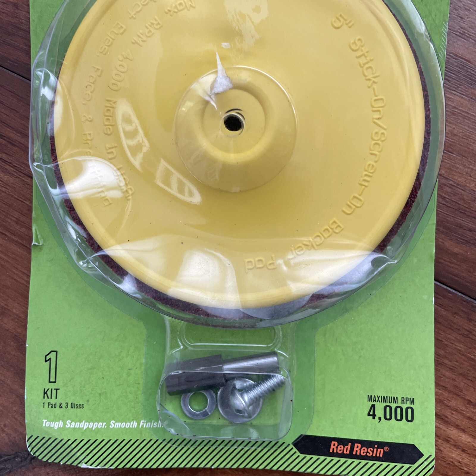 Gator 3050 5 in Backer Pad Kit 1/4 in Arbor w 3 Sanding Discs 60, 100 & 150 Grit