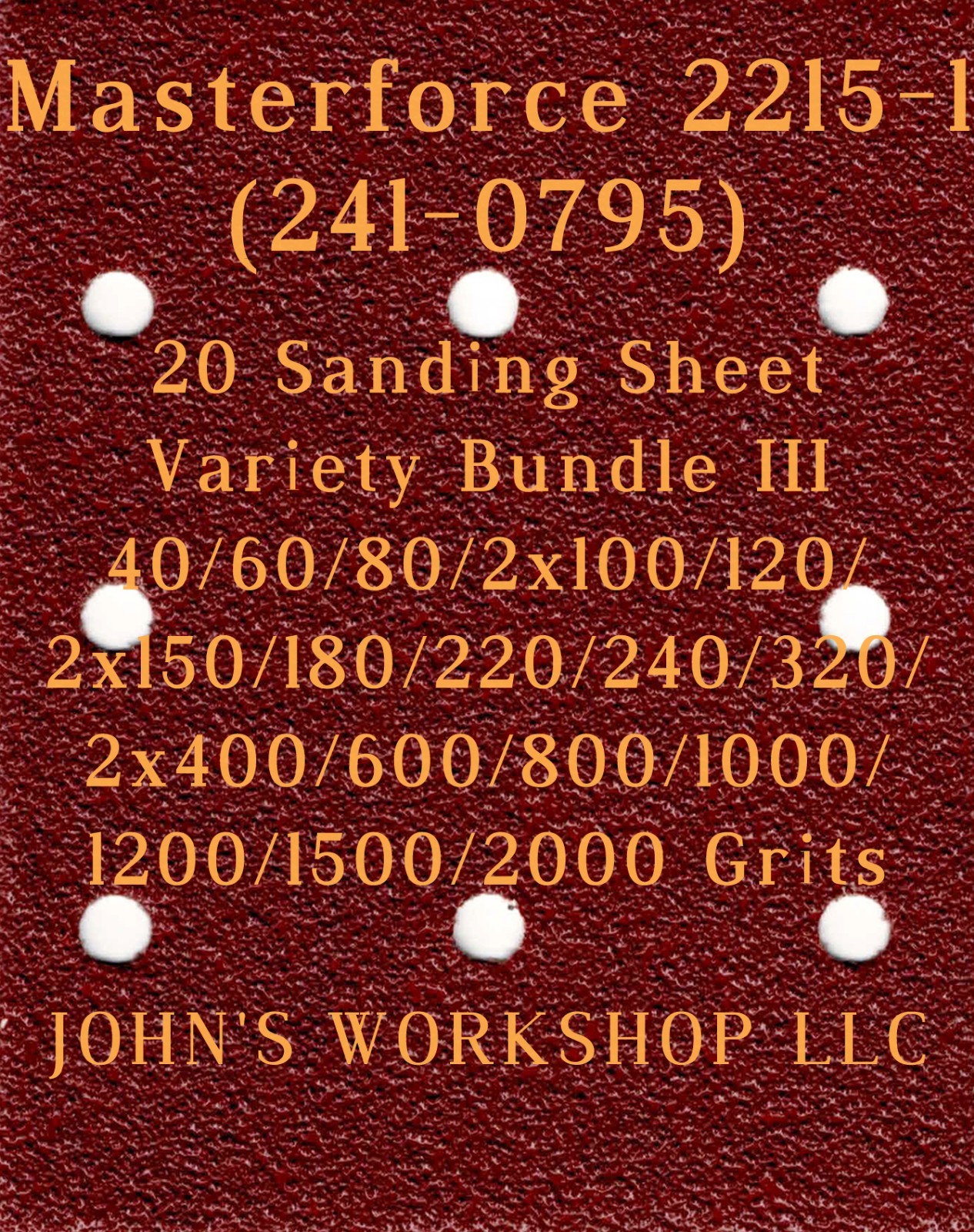Masterforce 241-0795 – 17 Different Grits – 20 Sheet Variety Bundle III