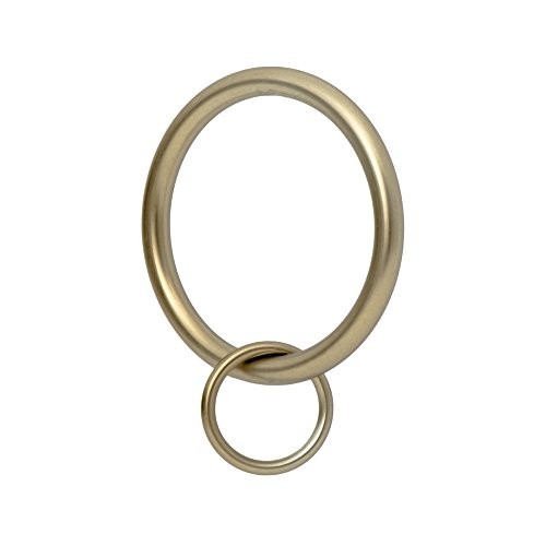 Drapery Eyelet Curtain Rings – 1.7″ Ring Loop for Set of 14 (1.7″) Warm Gold