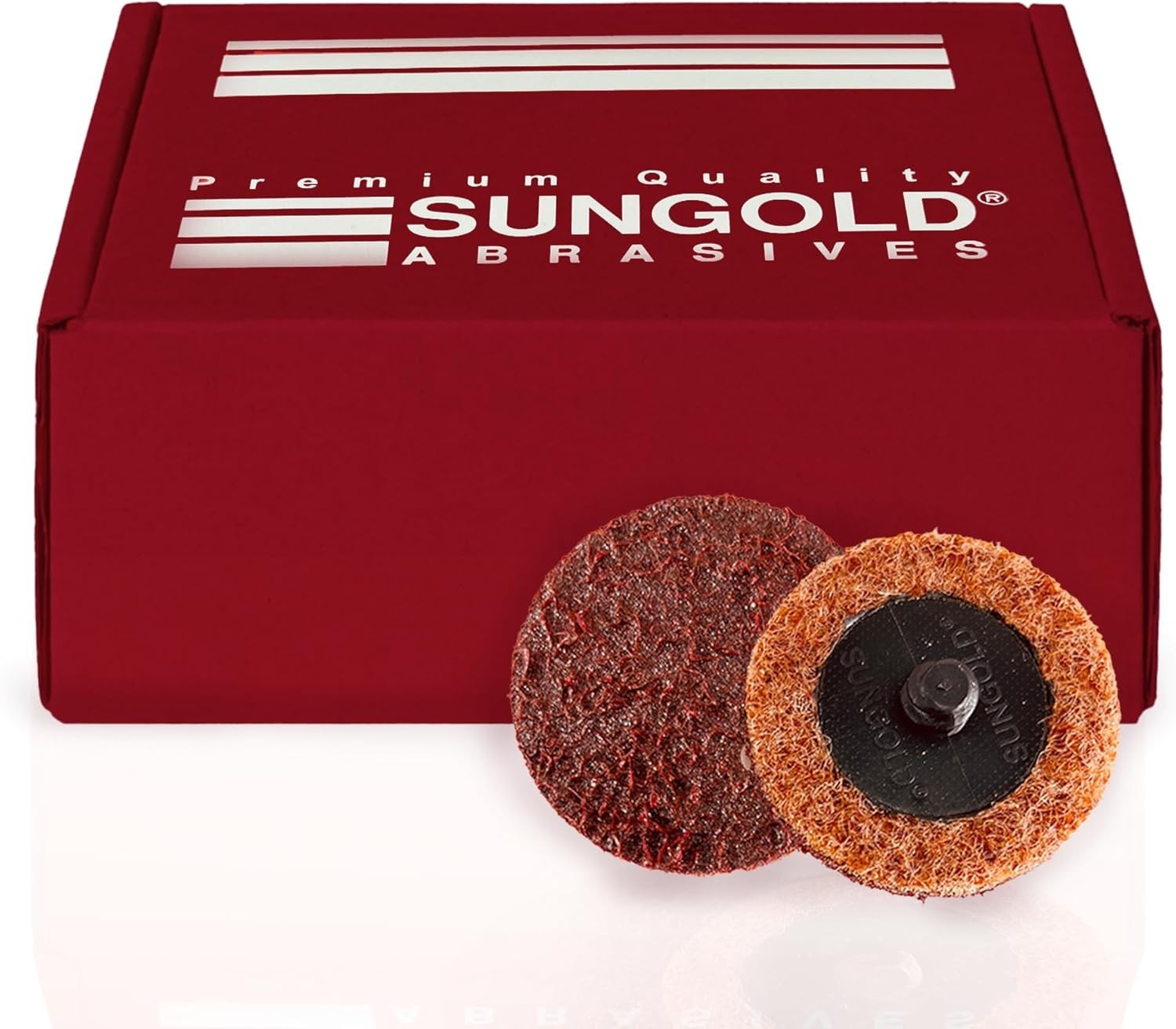 Sungold 2″ Non-Woven Surface Conditioning Disc 25 Pack Maroon